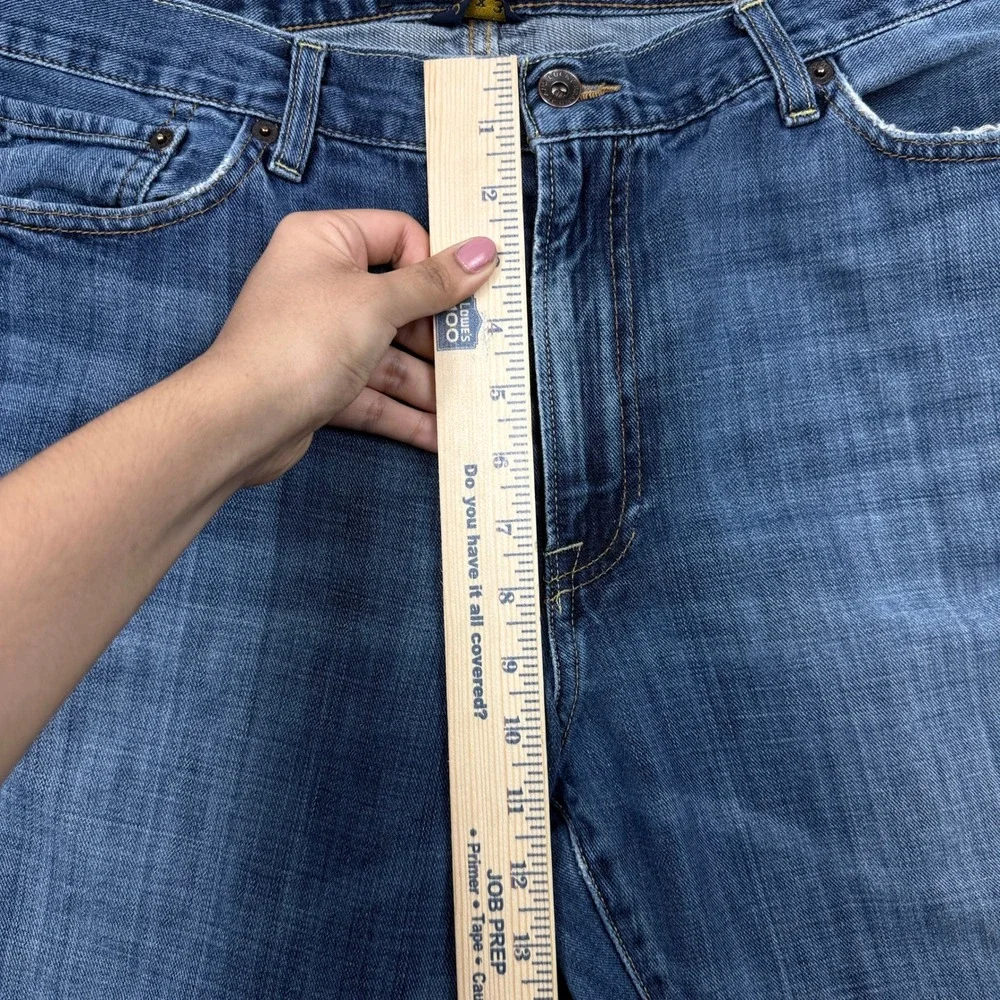 Lucky Brand 361 Vintage Straight Jeans Mens 36x32 Blue Premium Italian Denim